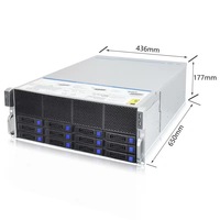 Boîtier de serveur rack 4 GPU avec double carte mère LGA 2011 (E5) 4U, prêt pour l'IA, modèle privé OEM C612-4U, stock disponible