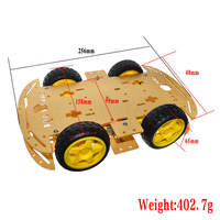 Kits de châssis de voiture robot intelligente 4x4 à 5 couleurs pour Arduino avec encodeur de vitesse – Nouveau châssis de voiture intelligente