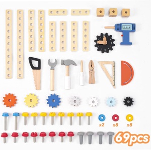 <span class=keywords><strong>Atelier</strong></span> de Construction <span class=keywords><strong>jouet</strong></span> en bois enfants outil banc enfant en bas âge établi avec enfants ensemble d'outils outils de construction ensembles semblant jouer jouets - Product Image 5