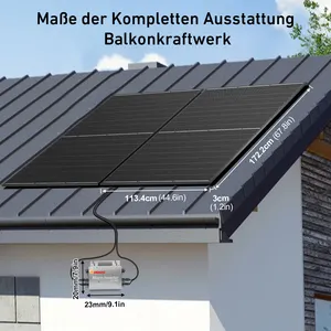 Pak baterai panel fotovoltaik antiair kelas industri sistem pembangkit listrik lengkap tempat tinggal hibrida tenaga surya