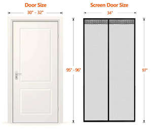 Jinfuda ม่านแม่เหล็กติดง่าย, ดีไซน์ทันสมัยผ้าม่านโพลีเอสเตอร์พร้อมประตู<span class=keywords><strong>มุ้งลวด</strong></span> - Product Image 6