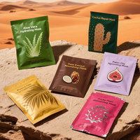 Sachet d'échantillon de cosmétique en feuille d'aluminium personnalisée impression plastique 3 côtés emballage de masque facial pour soins de la peau sacs en feuille de beauté