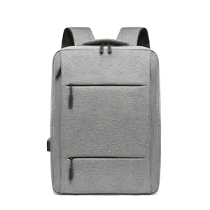 防水面料最新款式时尚简约商务休闲背包可穿戴带USB充电端口笔记本电脑背包