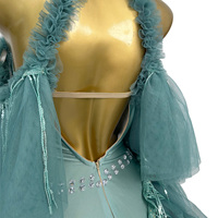 Combinaison Sexy à Volants et Strass pour Femme, pour Fête de Carnaval, Spectacle Scénique, Danse Aérienne, Tenue de Festival
