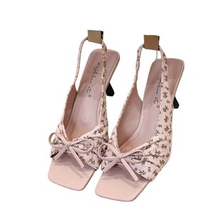 <span class=keywords><strong>Sandali</strong></span> Eleganti da <span class=keywords><strong>Donna</strong></span> Stile Fata con Fiocco Floreale Francese, Tacco a Spillo 6-8cm, Punta Quadrata Aperta, <span class=keywords><strong>Taglie</strong></span> <span class=keywords><strong>Grandi</strong></span>, Collezione Estate 2026 - Product Image 6