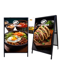 Présentoir vertical pliable Tianlang de type A en fer, coupe-vent, pour affiches et panneaux publicitaires de centre commercial, assemblé