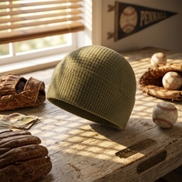 Bonnet unisexe automne-hiver, uni, doux, extensible, fin, long, en polyester gaufré, lavable en machine