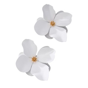 AYN-198 Vintage cuisson vernis doux artificiel mode à la mode femmes oreille bijoux moderne fleur boucles d'oreilles pour les filles - Product Image 6