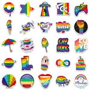 50 Pezzi <span class=keywords><strong>Adesivi</strong></span> Arcobaleno per la Giornata dell'Orgoglio Gay, Decorazioni per Ragazzi e Ragazze, Casa, Bottiglie, Telefoni, Valigie, Laptop, Quaderni - Product Image 4