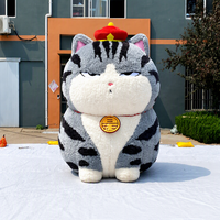 Mascotte gonflable de chat de dessin animé 3M/10FT, personnage gonflable personnalisé en peluche longue, durable, facile à installer avec souffleur, animaux gonflables