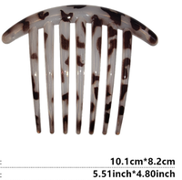 Peigne latéral vintage français à dents larges pour femme, en résine à maintien fort, élégant, en plastique, pour usage quotidien et chignons