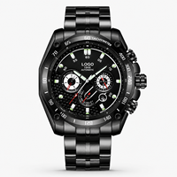 Reloj Mecánico Automático Multifuncional de Lujo, con Manecillas Luminosas de Acero Inoxidable, Resistente al Agua 30M