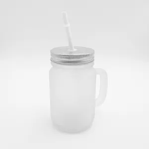 Topjlh óculos em branco para beber 15 oz, atacado, 15 oz, com frascos, tampas e canudos reutilizáveis de plástico duro