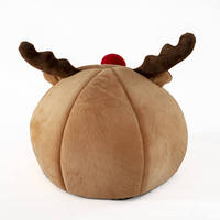 Happy Light Eco-Friendly Solid Christmas Reindeer Cat House Indoor Playing Winter Plush 100% Cotton Polyester-Filled Cats Beds