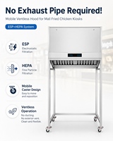 Campana Extractora Comercial sin Ventilación, Campana Extractora Móvil sin Ventilación, Campana Extractora sin Ductos |   Ideal para quioscos de pollo frito y hamburguesas en centros comerciales