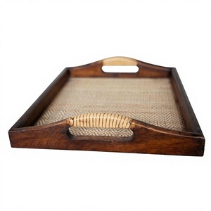B.S INTERNATIONAL Juego de Bandejas Decorativas de Madera Ecológicas, Hechas a Mano, Grabadas, sin Acabado, Aptas para Lavavajillas y Microondas - Product Image 4