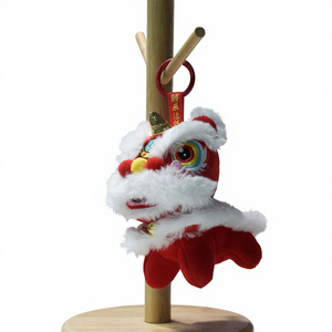 Popular y Adorable Peluche de Danza del León para el Año <span class=keywords><strong>Nuevo</strong></span>, Colgante para Mochila de Estudiante, Regalo de Peluche Unisex - Product Image 1