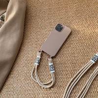 Lanière universelle pour téléphone portable à trois cordes, réglable en polyester, lanière de téléphone portable à bandoulière tendance pour iPhone 14 Pro Max