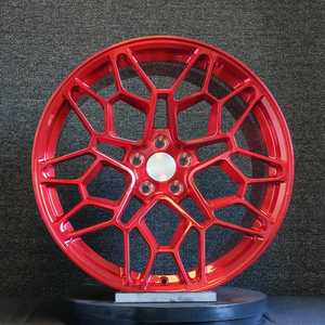 Rines Monobloque Forjados de Alto Rendimiento 19x9.5 20x11 5x112 5x114.3 5x120 en Aluminio Rojo Pulido Speedmega para M340 Sports - Product Image 2