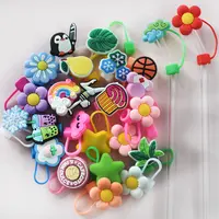 Gibleitz Bulk Straw Topper Random Different 30Pack Straw Charms for Tumbler  Straws Cute Colorful PVC Decorative Straw Toppers for 0.23in-0.31inch