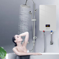 Chauffe-eau électrique mural en plastique à chauffage instantané rapide, homologué aux normes américaines et européennes, pour petite douche domestique transfrontalière