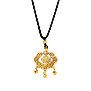 Cross-border Sand-gold Hollowed-out Gilded Fu Character Necklace, Children And Adults, Ruyi Lock, <strong>Ancient</strong> Method <strong>Inheritance</strong>, Be - Product Image 6