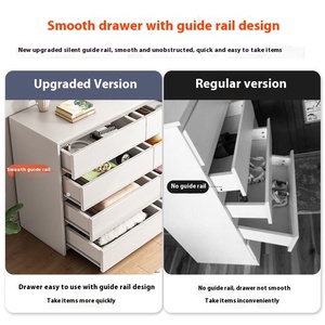 Modern Five-Drawer <strong>Chest</strong> of Drawers and <strong>Storage</strong> Cabinets <strong>with</strong> Adjustable Design Wood Material for Living Room Furniture - Product Image 6