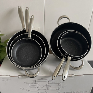 Juego de sartenes antiadherentes de dos tamaños para el hogar, cocina de inducción a Gas, juego de utensilios de cocina personalizados, suministro directo de fábrica - Product Image 2