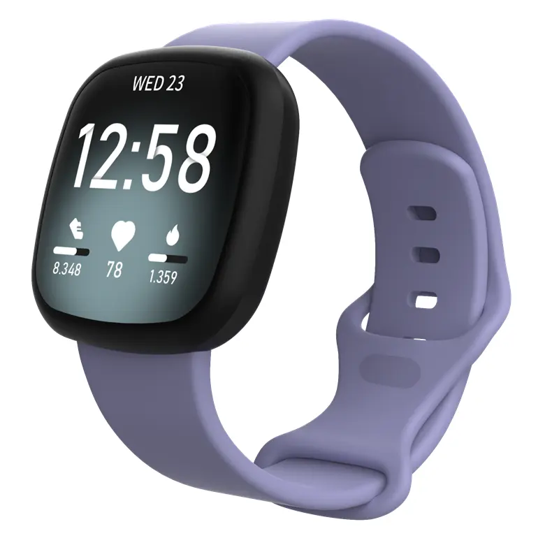 Giá Bán Buôn Cho Fitbit Sense Silicone Ban Nhạc Đồng Hồ Cho Fitbit Versa 3 Thay Thế Dây Đeo Thể Thao Vòng Đeo Tay