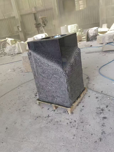 Lavabo de Pedestal de Piedra con Vetas de Mármol Negro, Lavabo de Resina para Encimera de Baño, Villa, Aseo - Product Image 5