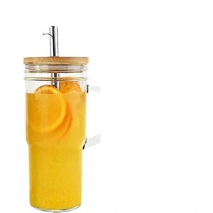 Eco-Friendly 32Oz 40Oz <b>Glass</b> Drinkware Sublimation Clear Frosted Tumbler <b>Mugs</b> <b>With</b> <b>Handle</b> Premium Quality Sustainable Product - Product Image 4