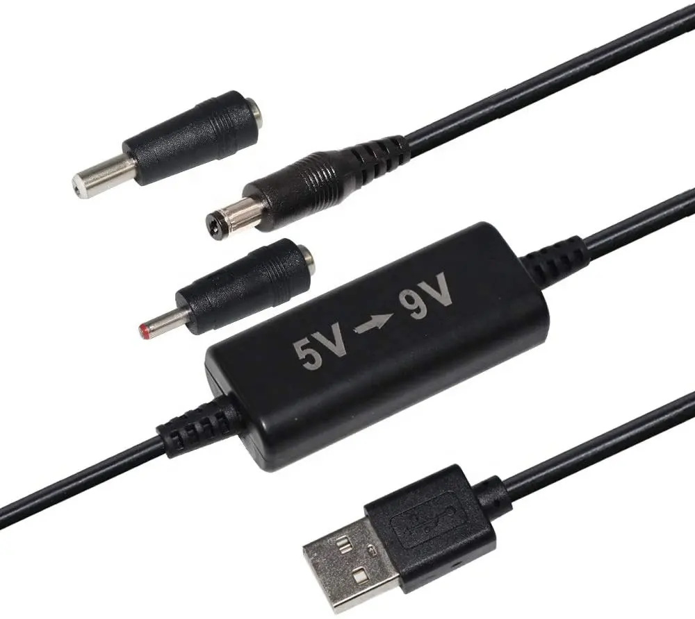 مخصص USB تصعيد 5V إلى 9V محول الطاقة كابل الجهد دفعة محول DC جاك 5.5 مللي متر 2.1 مللي متر برميل موصل دفعة 2464 كابل