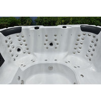 Nuevo Estilo 2025 BG-8812 Venta al por Mayor de Fábrica Bañera de Hidromasaje Moderna para Exterior de Alta Calidad con 112 Jets, Acrílica Rectangular Independiente para Deportes