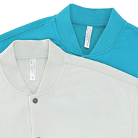 Blouson universitaire en molleton bouclette 430 GSM avec boutons-pression, coupe oversize unisexe, style streetwear, vierge, pour hommes et femmes, OEM