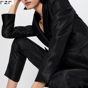 Donne di alta Qualità <span class=keywords><strong>Nero</strong></span> Jacquard Giacca - Product Image 4