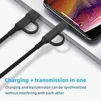 Nouveau câble USB 4 en 1 câble de données multifonctionnel adapté au téléphone PD type-c câble de charge rapide