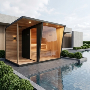 <span class=keywords><strong>Sauna</strong></span> <span class=keywords><strong>extérieur</strong></span> de style traditionnel avec douche, en <span class=keywords><strong>bois</strong></span> massif naturel, avec système de chauffage rapide pour les loisirs en jardin - Product Image 4