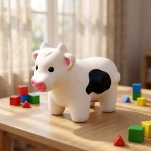 Llavero Antiestrés de Espuma PU con Forma de Vaca Lechera para Niños, Personalizable con Logotipo, Venta al Por Mayor de Fábrica - Product Image 1