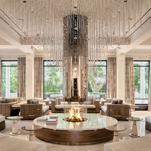 Arte decoración <span class=keywords><strong>centro</strong></span> <span class=keywords><strong>comercial</strong></span> cristal gota de agua prismas de proyecto led luz de la lámpara - Product Image 3