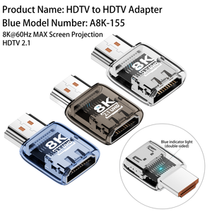 Convertisseur d'affichage audio TV HDTV 8K HD à transfert haute efficacité, coque transparente, adaptateur <span class=keywords><strong>HDMI</strong></span> mâle vers <span class=keywords><strong>HDMI</strong></span> femelle 2.1 pour ordinateur portable - Product Image 6