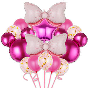 Set di palloncini con testa di Mickey <span class=keywords><strong>Minnie</strong></span> da 24 pollici con fiocco rosa per compleanno per bambini palloncini di lamina all'ingrosso - Product Image 5