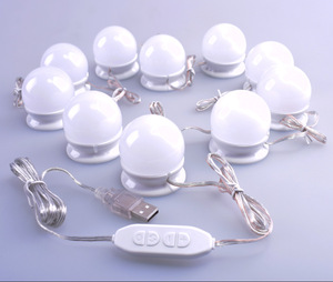 Lumière LED pour miroir, lumière <span class=keywords><strong>de</strong></span> maquillage tricolore, lumière <span class=keywords><strong>de</strong></span> miroir USB à intensité variable, ampoules pour miroir <span class=keywords><strong>de</strong></span> vanité <span class=keywords><strong>de</strong></span> 45 mm - Product Image 4