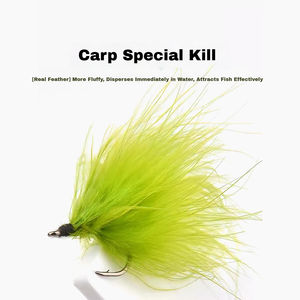 5 pièces hameçons d'herbe mouche leurre crochet pêche leurre appât herbe attaché mousse carpe <span class=keywords><strong>hameçon</strong></span> - Product Image 2