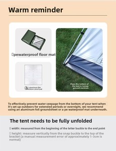 Tenda da Campeggio Istantanea per 5-8 Persone, Facile da Montare |   Tenda a Cupola Esagonale per <span class=keywords><strong>3</strong></span> Stagioni, Ideale per Famiglie, Escursioni e Viaggi - Product Image 5