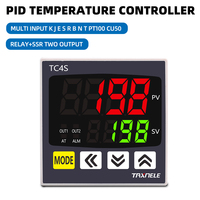 Thermostat numérique PID 48mmx48mm, double sortie, entrée universelle, régulateur de température TC4S, relais SSR 110VAC 220V