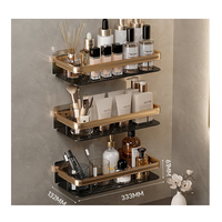 Organisateur de salle de bain OEM 3 pièces, caddie de douche suspendu sans Trace crochet adhésif étagère de douche 33.3CM