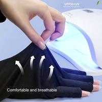 Gants de manucure lavables longs ou courts en gros, gants anti-UV pour lampe à ongles en gel