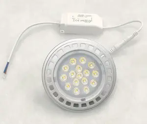 Dimmable AR111 bola lampu led G53 dasar 11w 15w 18w dengan bin pin spotlight 12v ac dc 230v ac die casting rumah aluminium