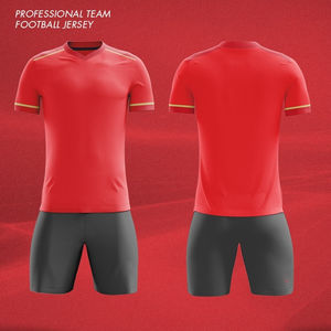 طقم زي كرة قدم مخصص للرجال - طباعة رقمية سريعة الجفاف بأكمام قصيرة لطلاب الجامعات والتدريب الرياضي الجماعي - Product Image 5