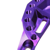 High-Precision Cnc Machining purple Anodized Aluminum Heat Sink Strict Screw Tolerance Cnc Machining Metal Parts